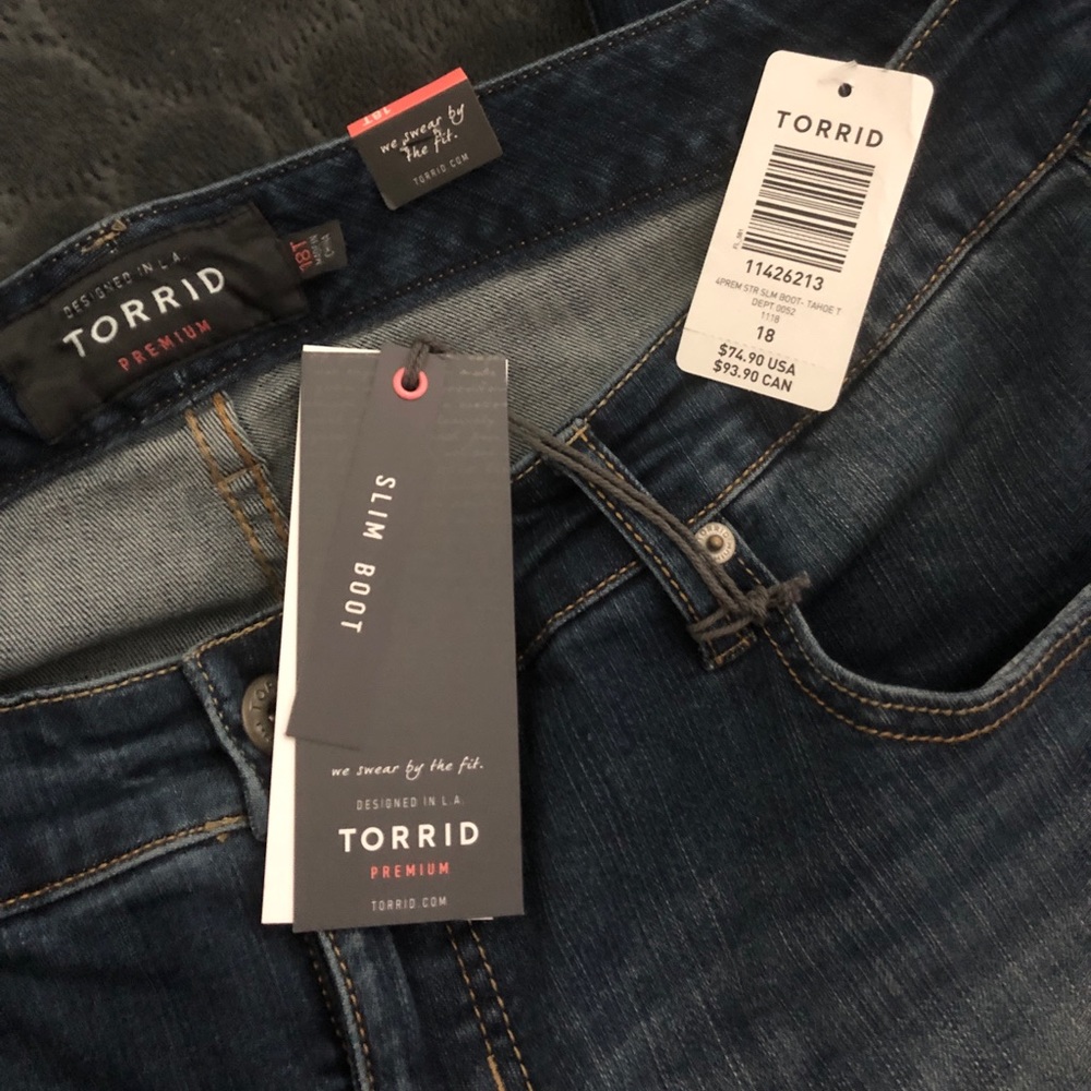 Torrid Premium Slim Boot Denim Jeans 18 Tall (18T)
